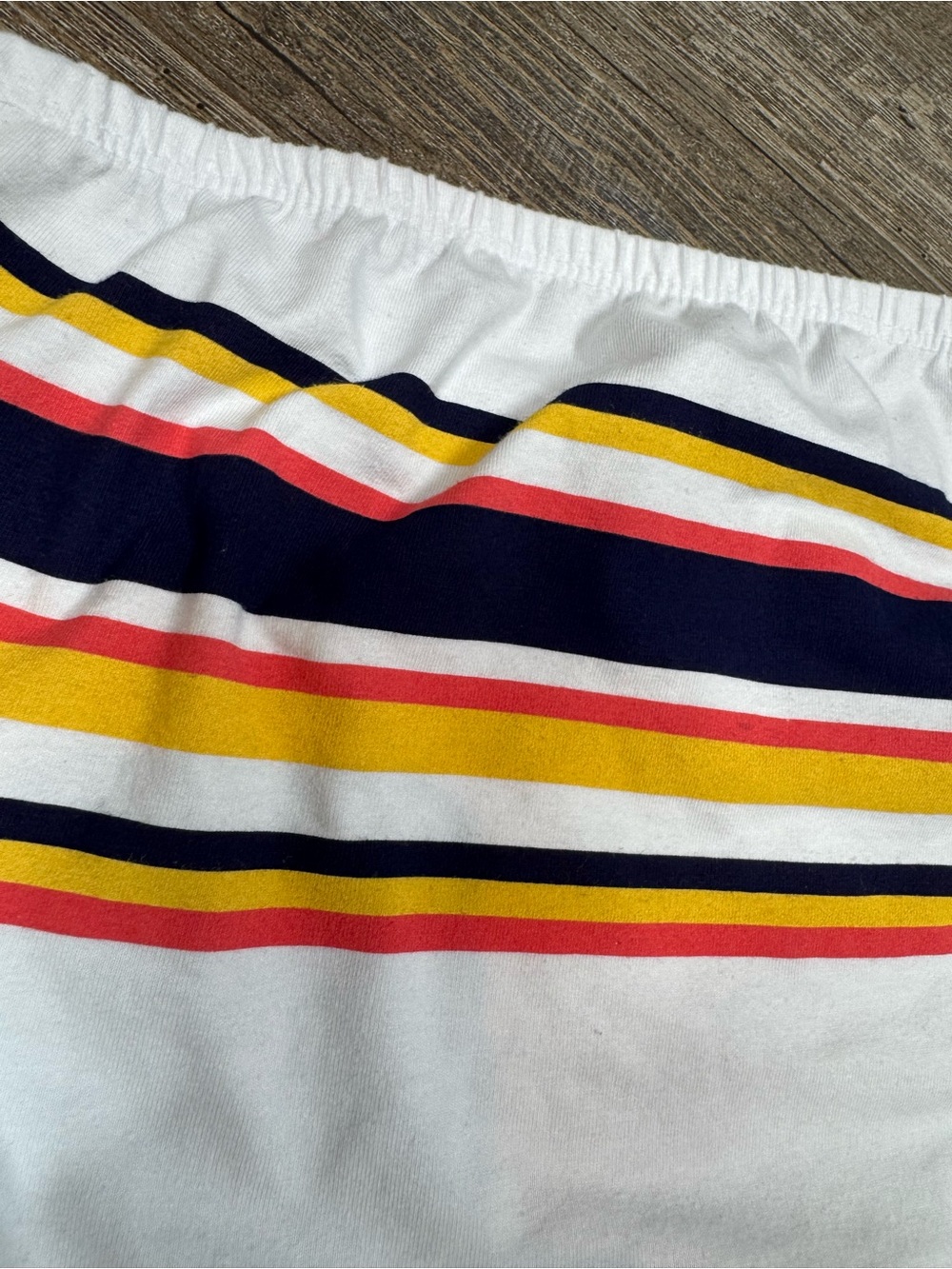 gaze White Strapless Tube Top with Multicolor Stripes - Picture 2 of 8